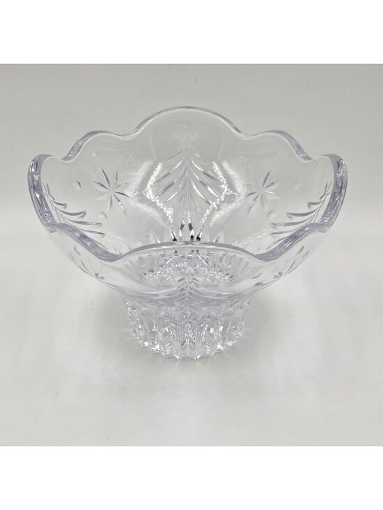 Mikasa Other - Mikasa Christmas Night Footed Nut or Candy Crystal Bowl